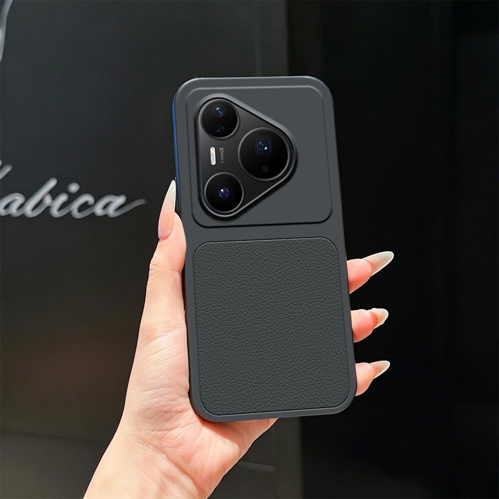 For Huawei Pura 80 Pro 5G Lambskin Series Skin Feel Shockproof Phone Case(Black) - Shopkiz.com