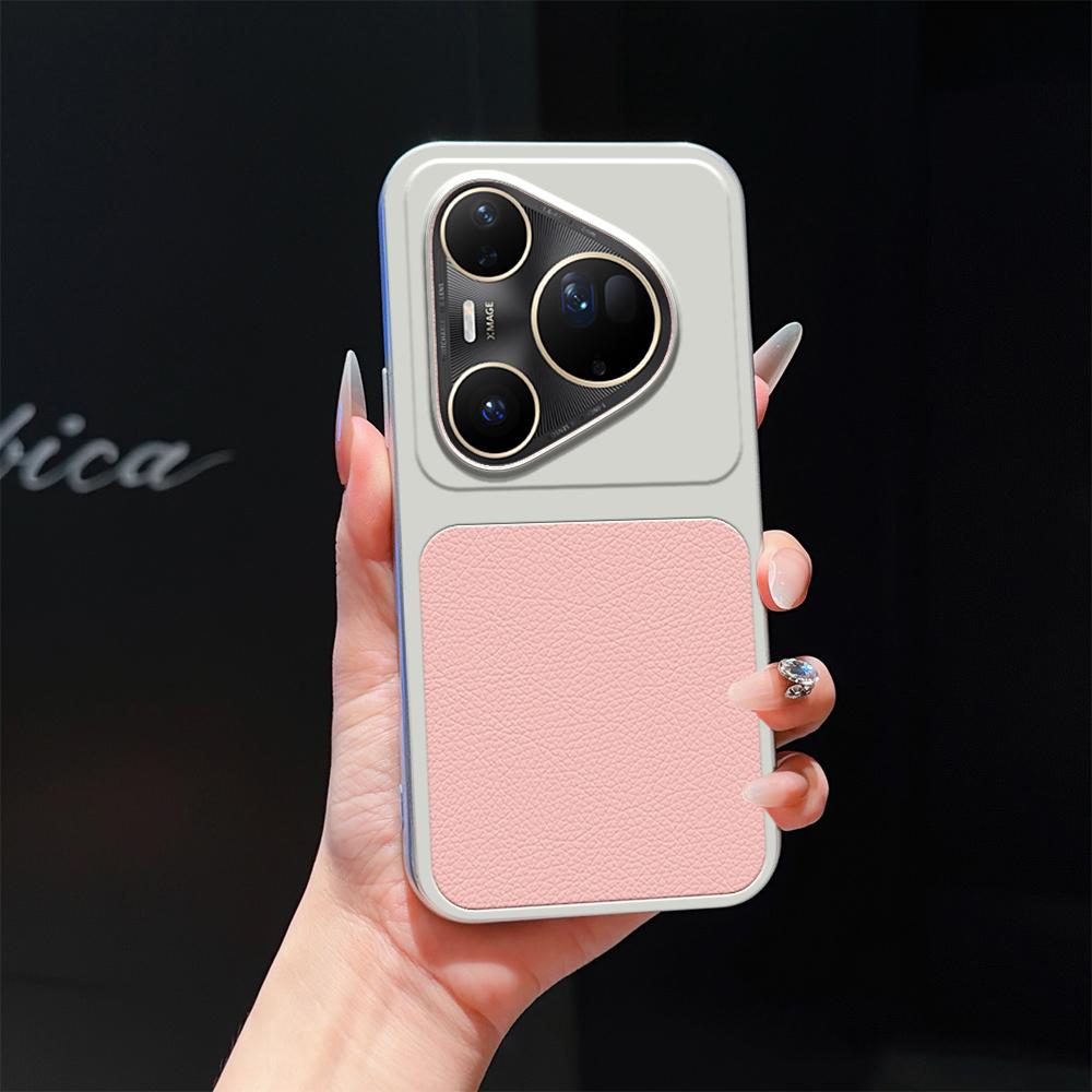 For Huawei Pura 80 Ultra 5G Lambskin Series Skin Feel Shockproof Phone Case(Pink) - Shopkiz.com