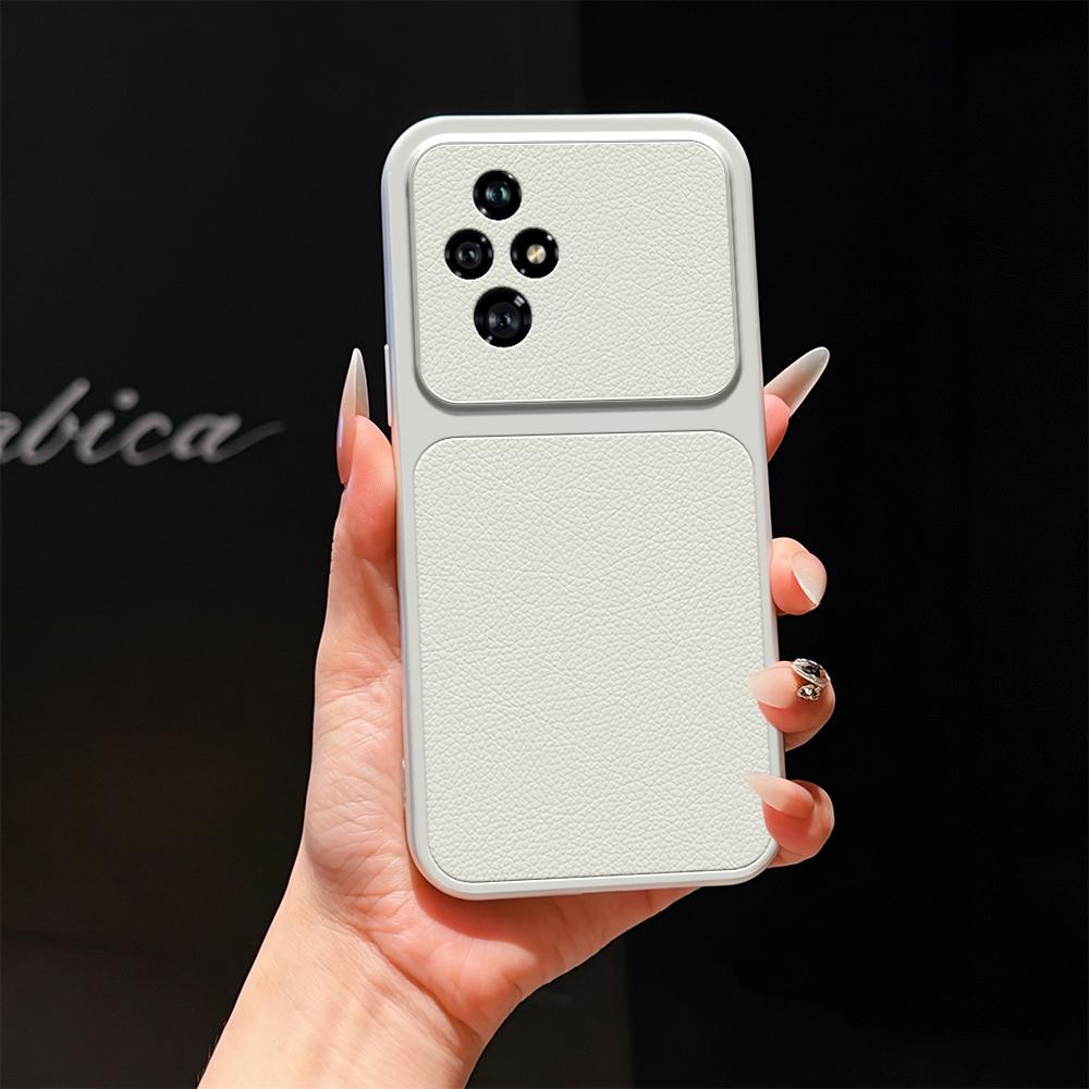 For Honor 200 Lambskin Series Skin Feel Shockproof Phone Case(Silver) - Shopkiz.com