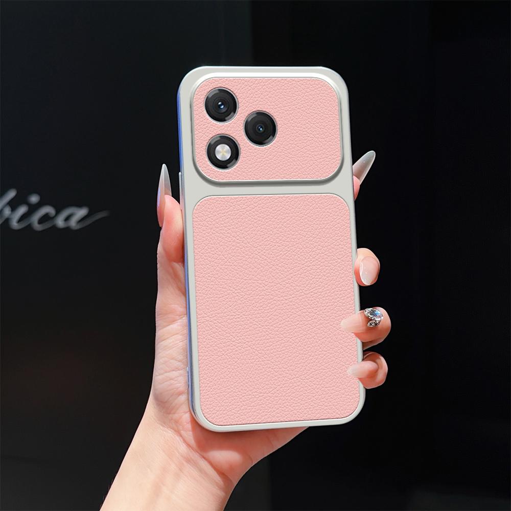 For Honor 400 Lite Global Lambskin Series Skin Feel Shockproof Phone Case(Pink) - Shopkiz.com