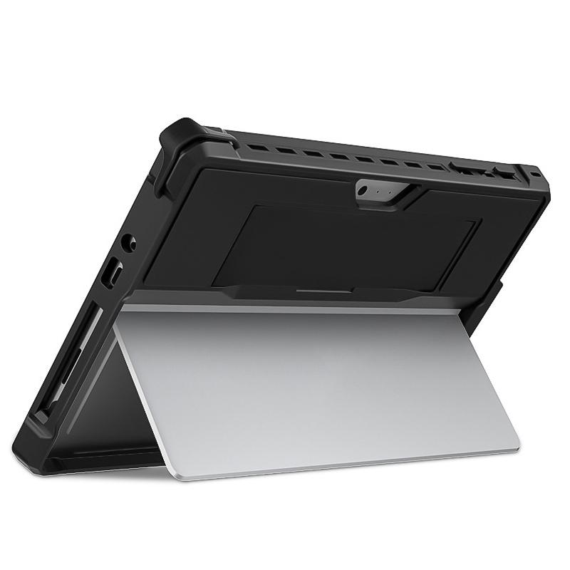 For Microsoft Surface GO 4 / 3 / 2 / 1 Hollow Silicone Tablet Case(Black) - Shopkiz.com