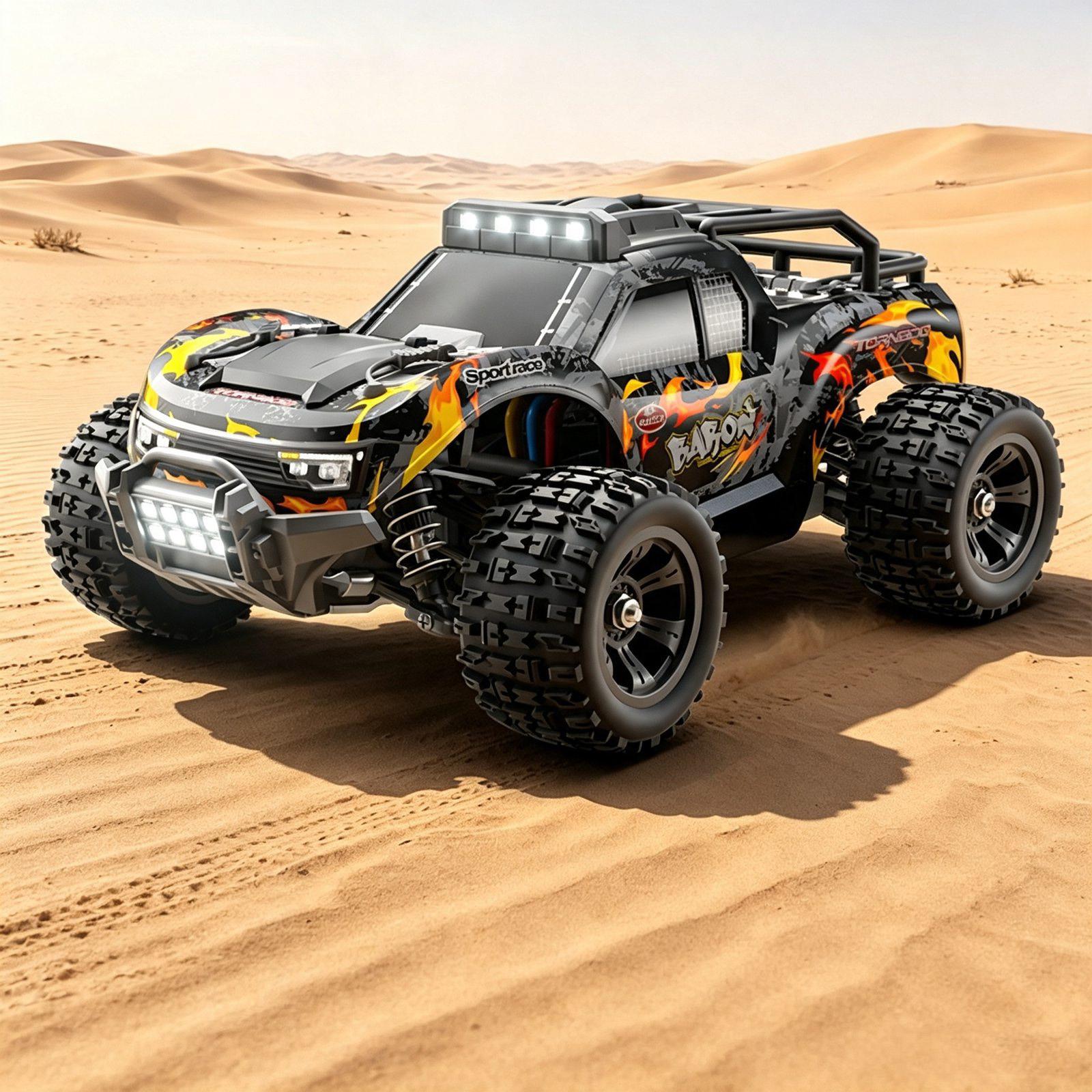 JJR/C 8810 Pro 1:18 Scale Brushless High-Speed 4WD RC Car(Black Orange) - Shopkiz.com