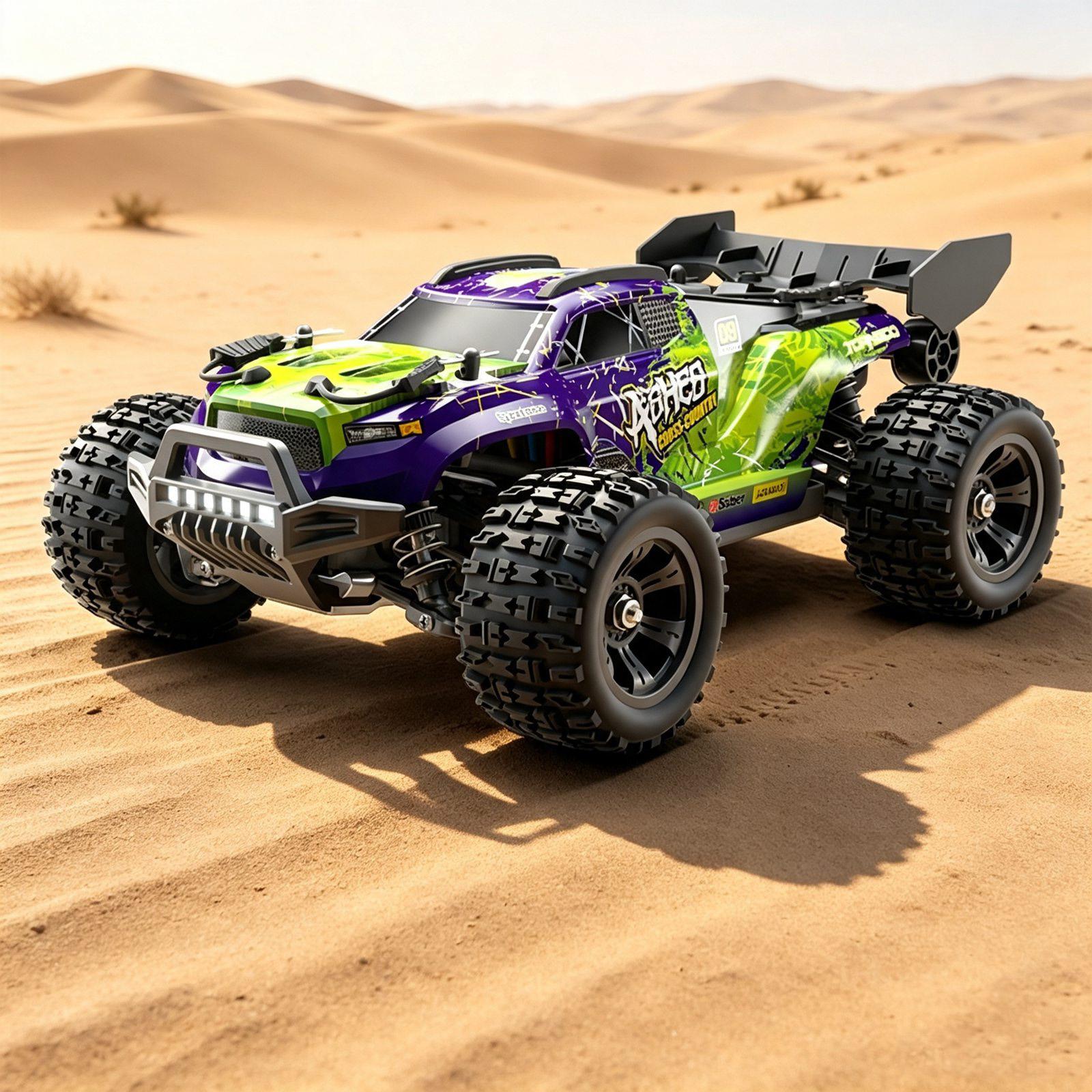 JJR/C 8810 Pro 1:18 Scale Brushless High-Speed 4WD RC Car(Purple Green) - Shopkiz.com