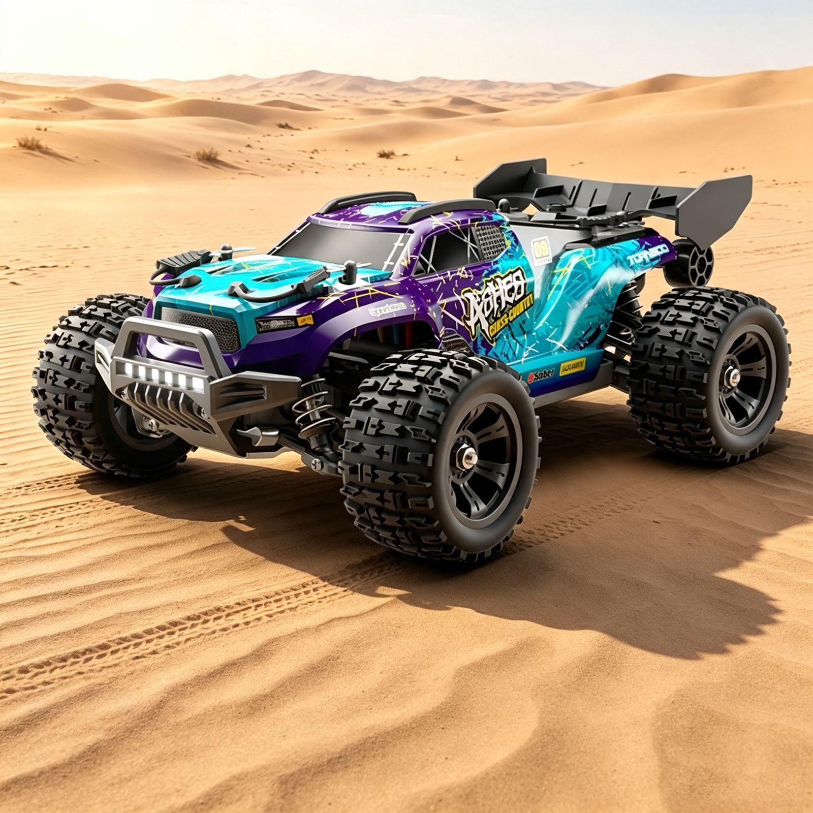 JJR/C 8810 Pro 1:18 Scale Brushless High-Speed 4WD RC Car(Purple Blue) - Shopkiz.com