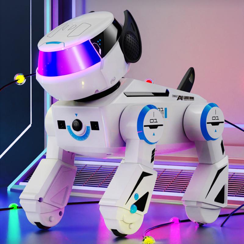 JJR/C R45 2.4G RC Cyber Intelligent AI Robot Dog(White) - Shopkiz.com