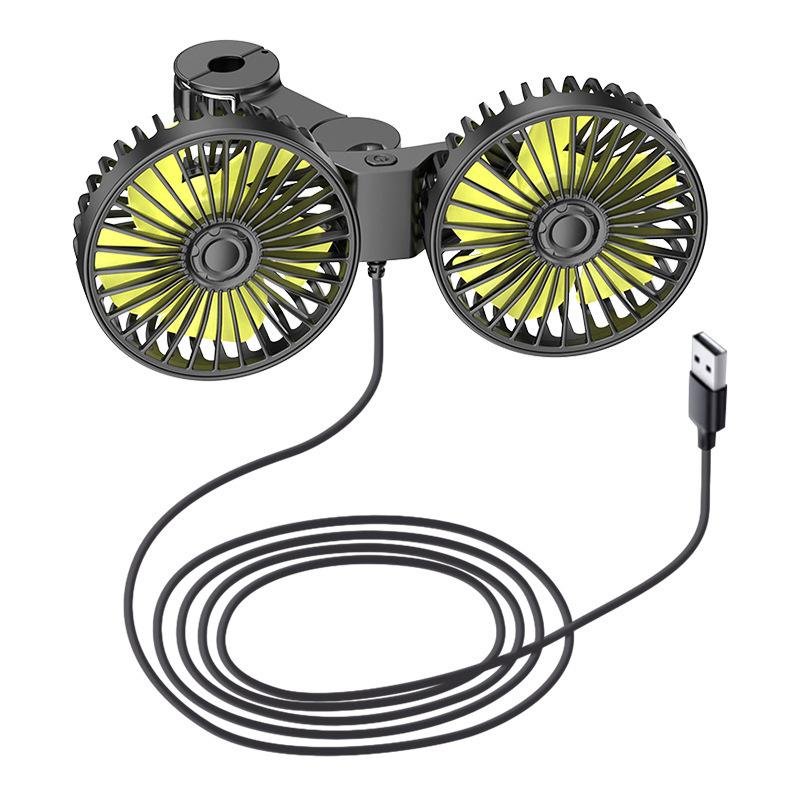 SUITU Car Rear Seats Dual-head USB Electric Cooling Fan, Type:5-Blade Fan - Shopkiz.com
