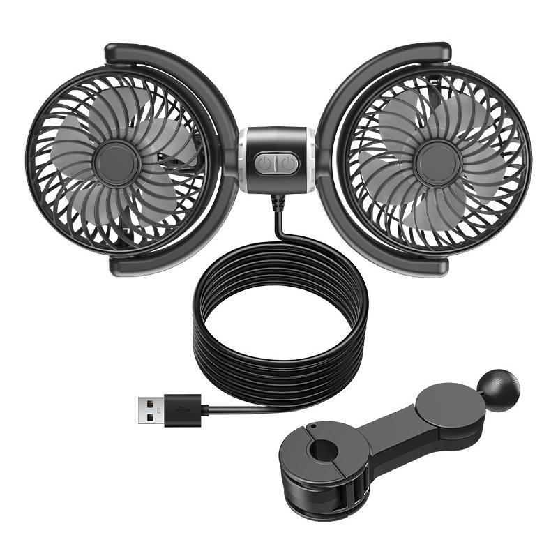 SUITU Car Rear Seats Dual-head USB Electric Cooling Fan, Type:Rear-seat Headrest - Shopkiz.com