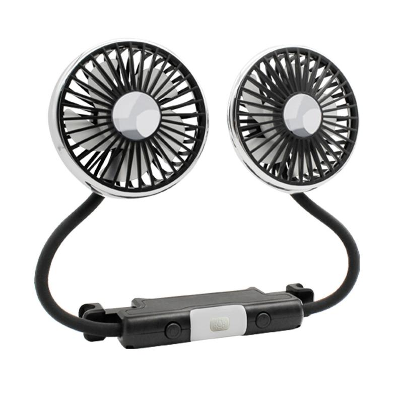 SUITU Car Rear Seats Dual-head USB Electric Cooling Fan, Type:Flexible Hose Fan-Integrated Power Cable - Shopkiz.com