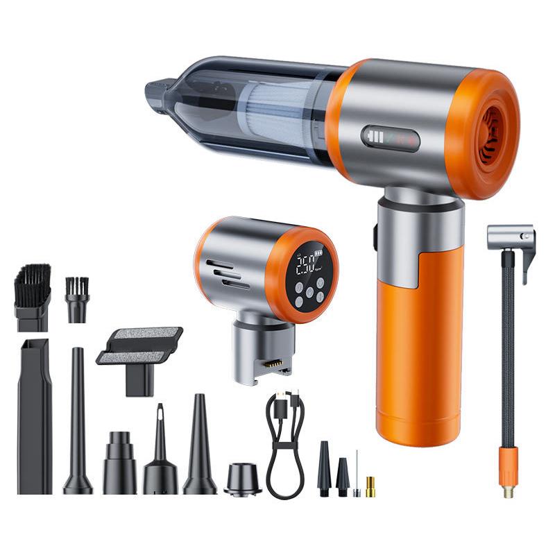 SUITU ZHST-6907D 2 in 1 Smart Brushless Handheld Car Vacuum Cleaner & Tire Inflator(Silver Orange) - Shopkiz.com
