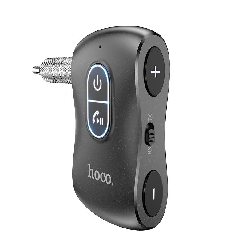 hoco E73 Pro Journey AUX Bluetooth Audio Receiver and Transmitter(Black) - Shopkiz.com
