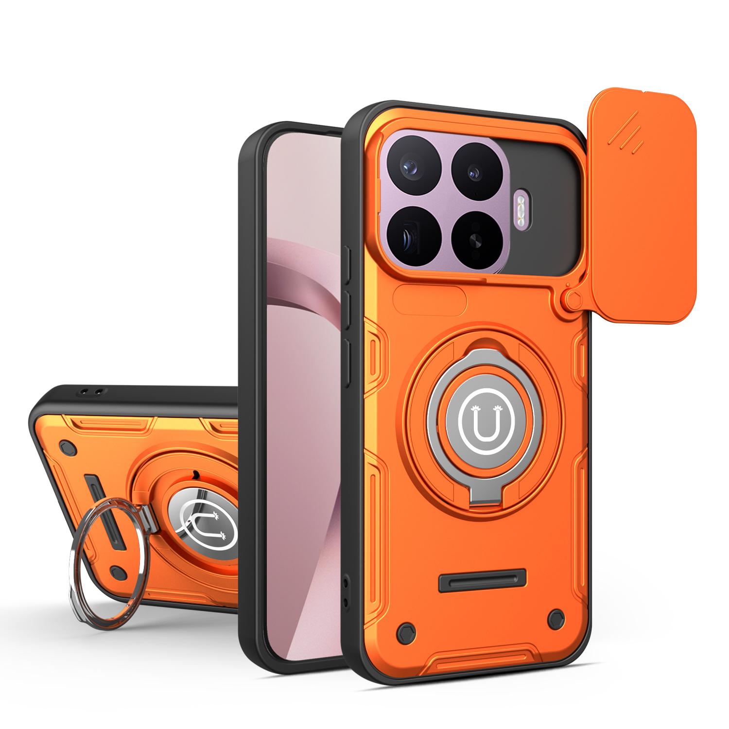 For Xiaomi 17T Pro 5G Sliding Camshield Holder Magnetic Phone Case(Orange) - Shopkiz.com