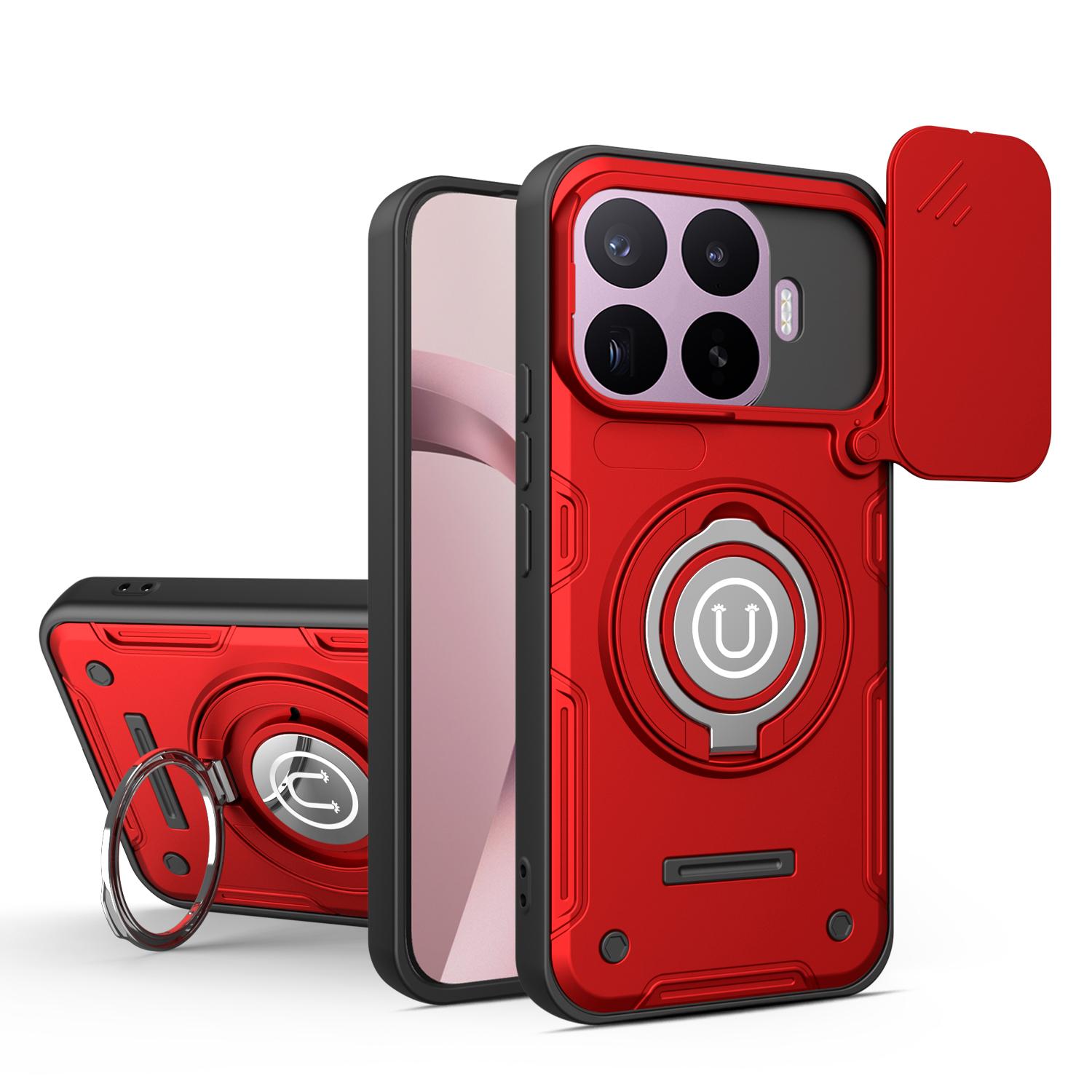For Xiaomi 17T Pro 5G Sliding Camshield Holder Magnetic Phone Case(Red) - Shopkiz.com