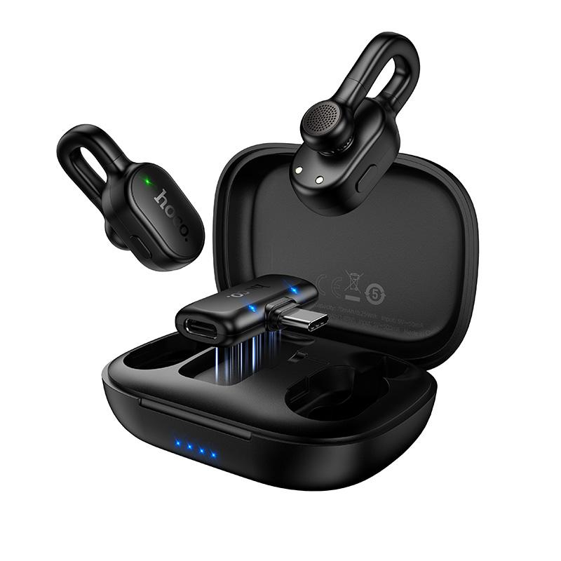 hoco L27 Type-C Ice Hidden Wireless Microphone(Black) - Shopkiz.com