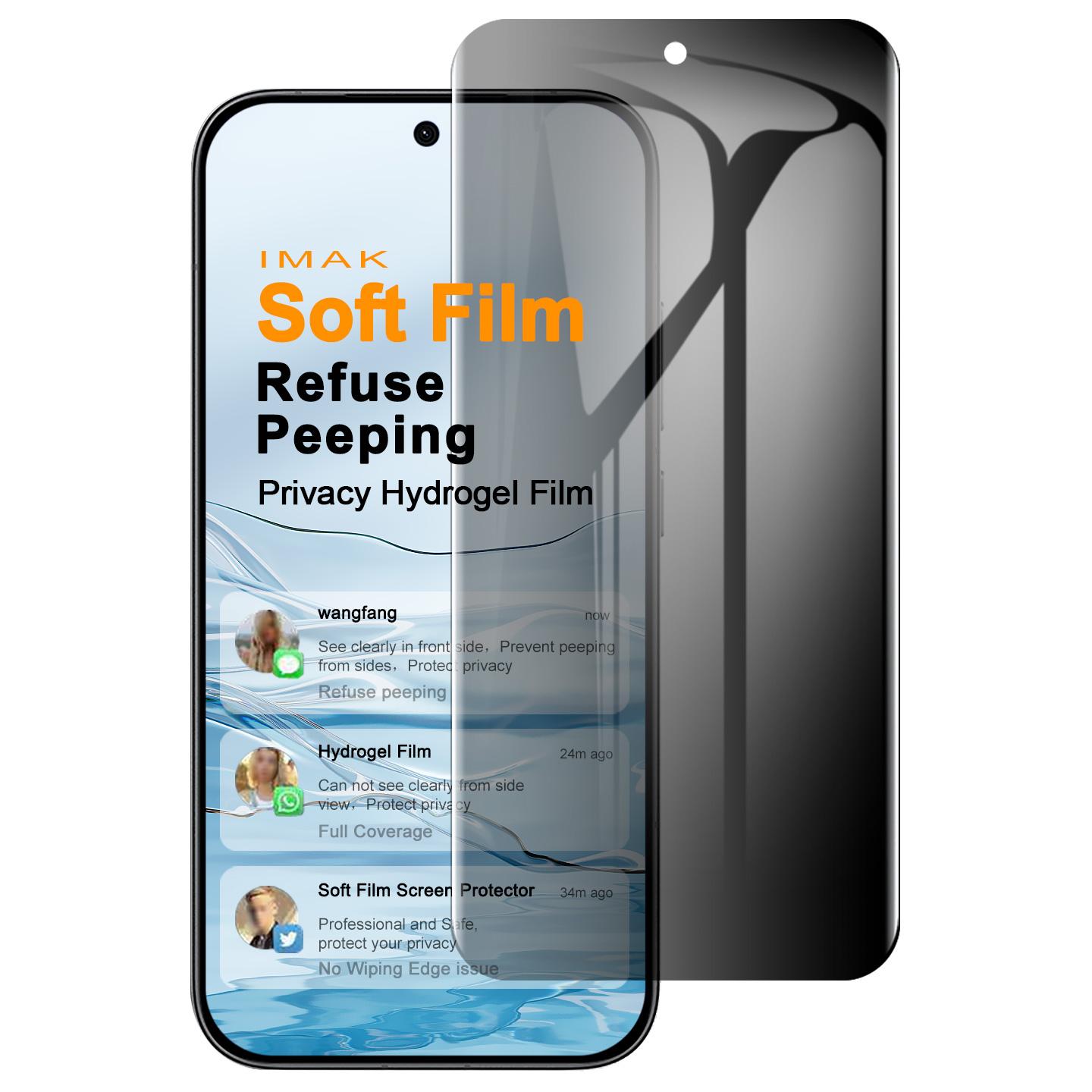 For Redmi Turbo 5 5G / Poco X8 Pro 5G imak Privacy Hydrogel Soft Film Screen Protector, Support Fingerprint Unlocking - Shopkiz.com