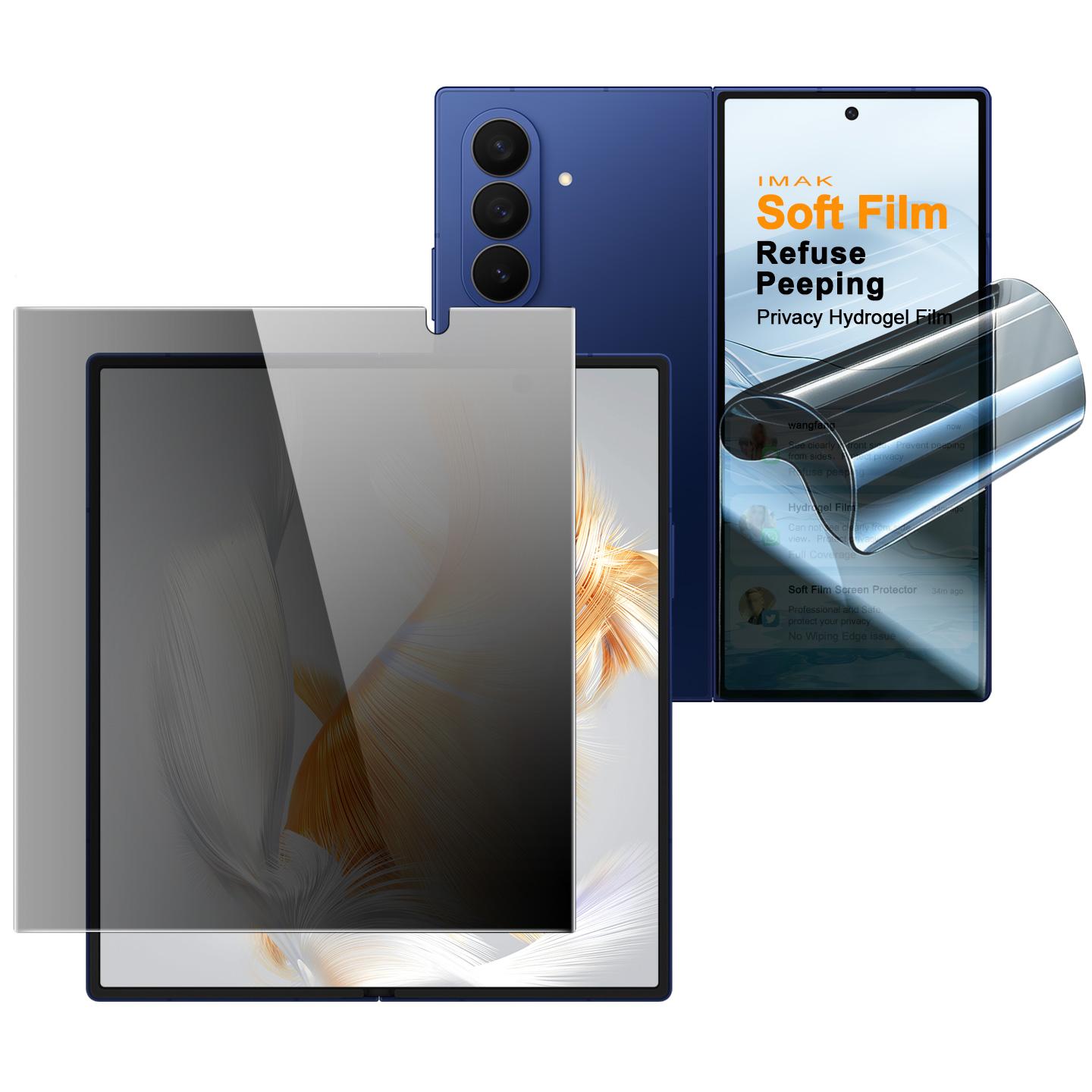 imak 1 Set Outer Screen and Inner Screen Privacy Hydrogel Soft Film For Galaxy Z Fold8 Ultra 5G - Shopkiz.com