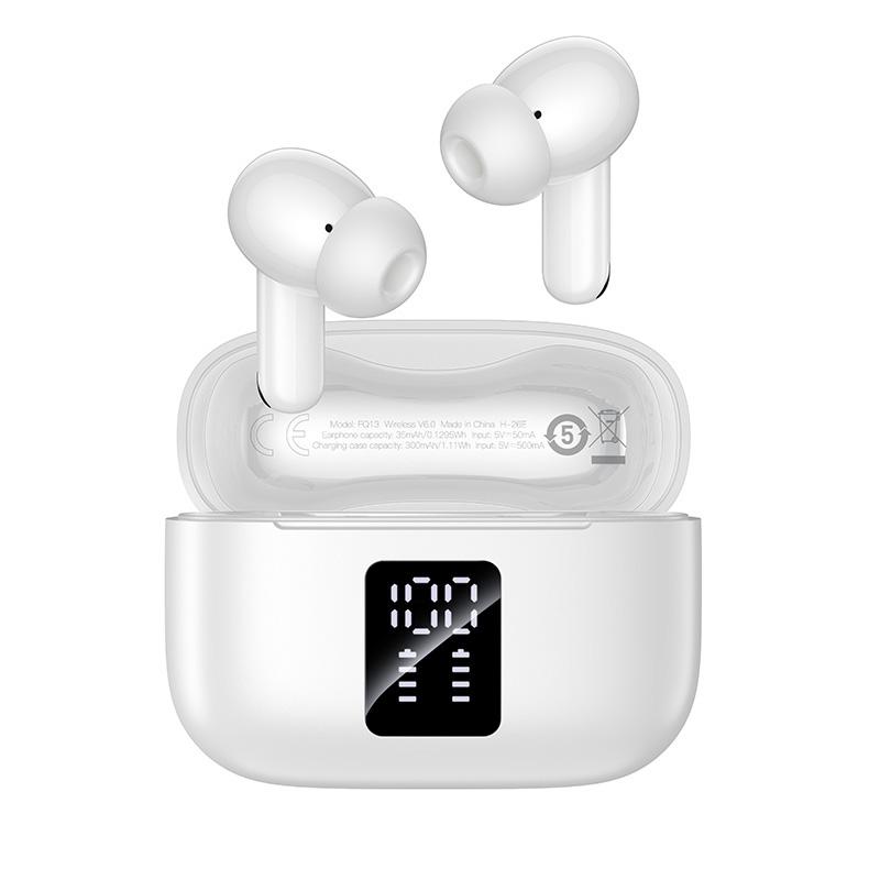 Borofone FQ13 Astute True Wireless ANC+ENC BT Headset(White) - Shopkiz.com