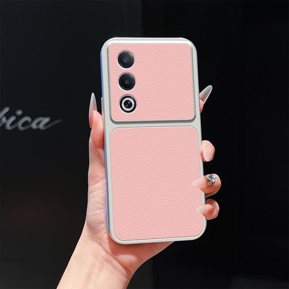 For OPPO A3 Pro 5G Global Lambskin Series Skin Feel Shockproof Phone Case(Pink) - Shopkiz.com