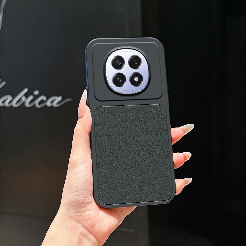 For OPPO A5 5G Global Lambskin Series Skin Feel Shockproof Phone Case(Black) - Shopkiz.com