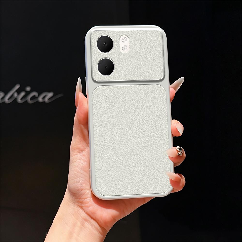 For OPPO A5x 5G / 4G Global Lambskin Series Skin Feel Shockproof Phone Case(Silver) - Shopkiz.com