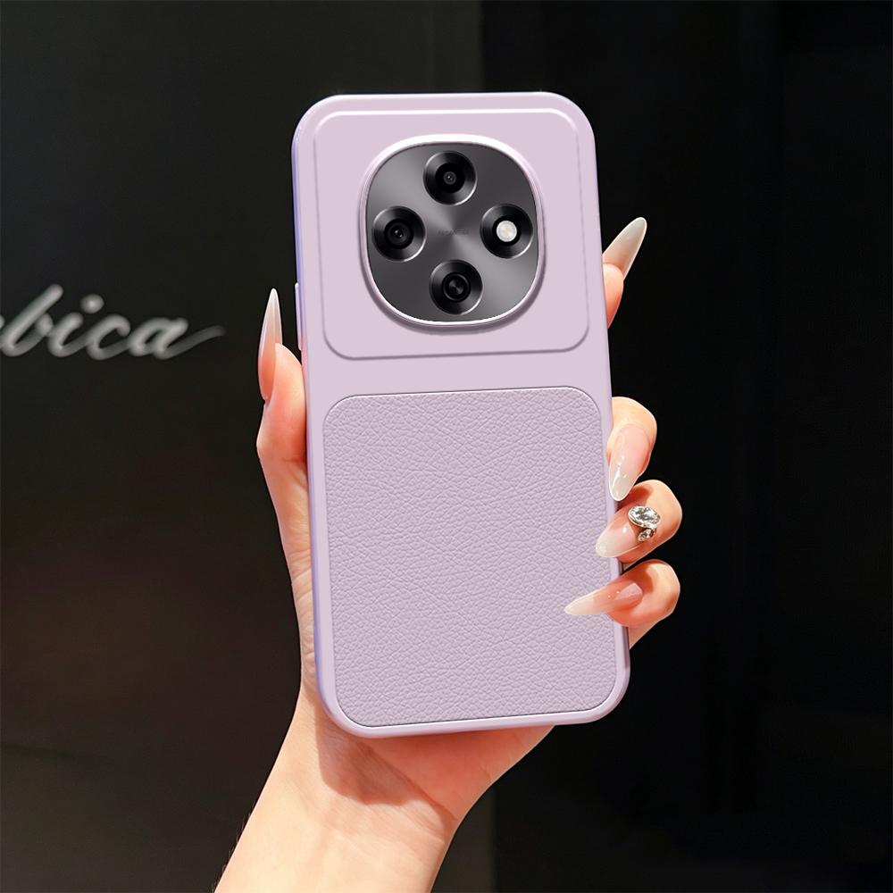For OPPO A6 Pro 5G / 4G Lambskin Series Skin Feel Shockproof Phone Case(Purple) - Shopkiz.com