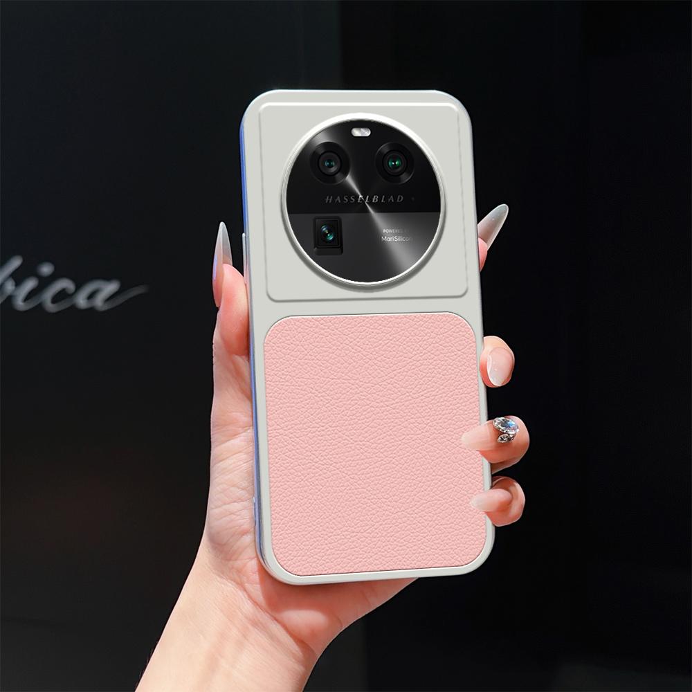 For OPPO Find X6 Lambskin Series Skin Feel Shockproof Phone Case(Pink) - Shopkiz.com