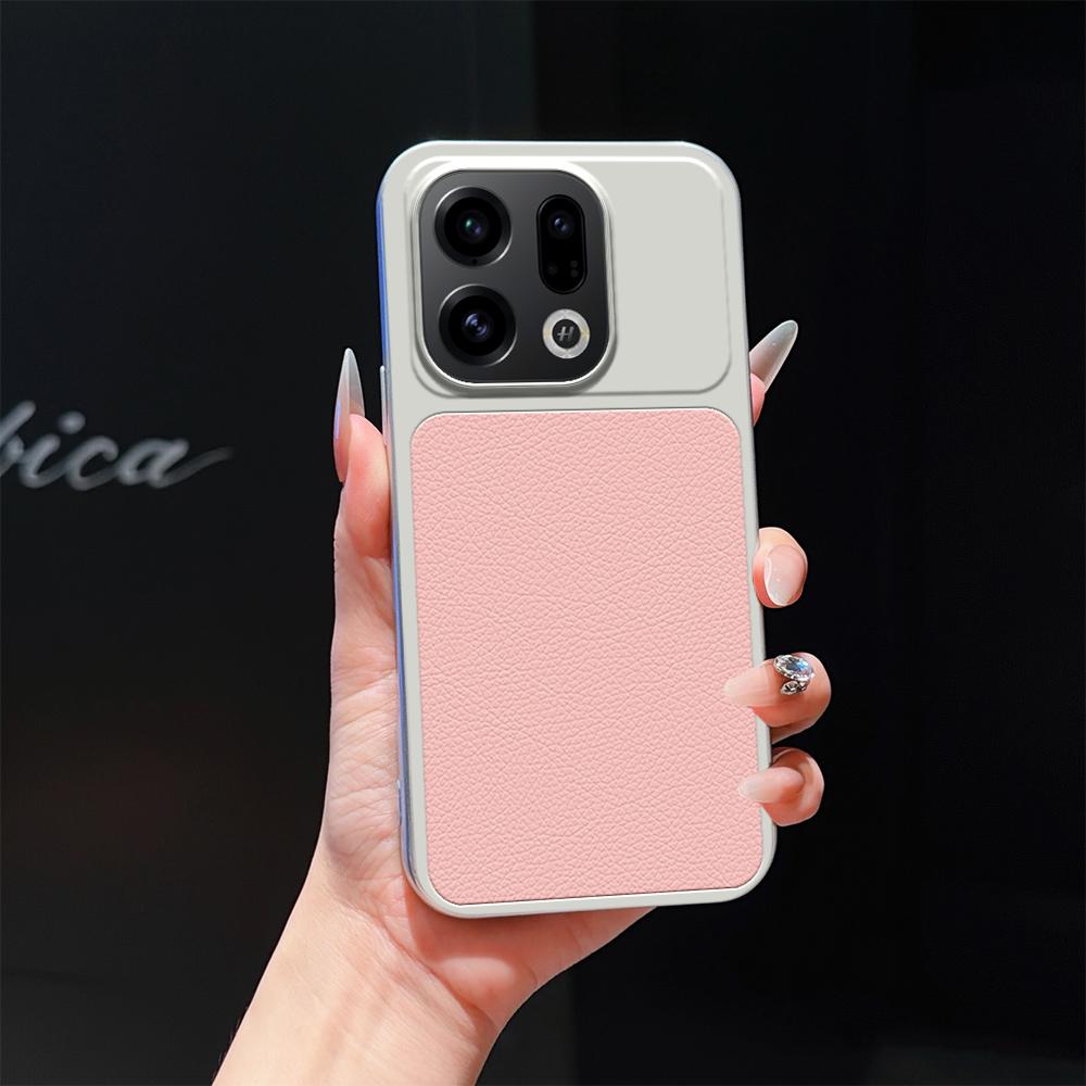 For OPPO Find X9 Lambskin Series Skin Feel Shockproof Phone Case(Pink) - Shopkiz.com