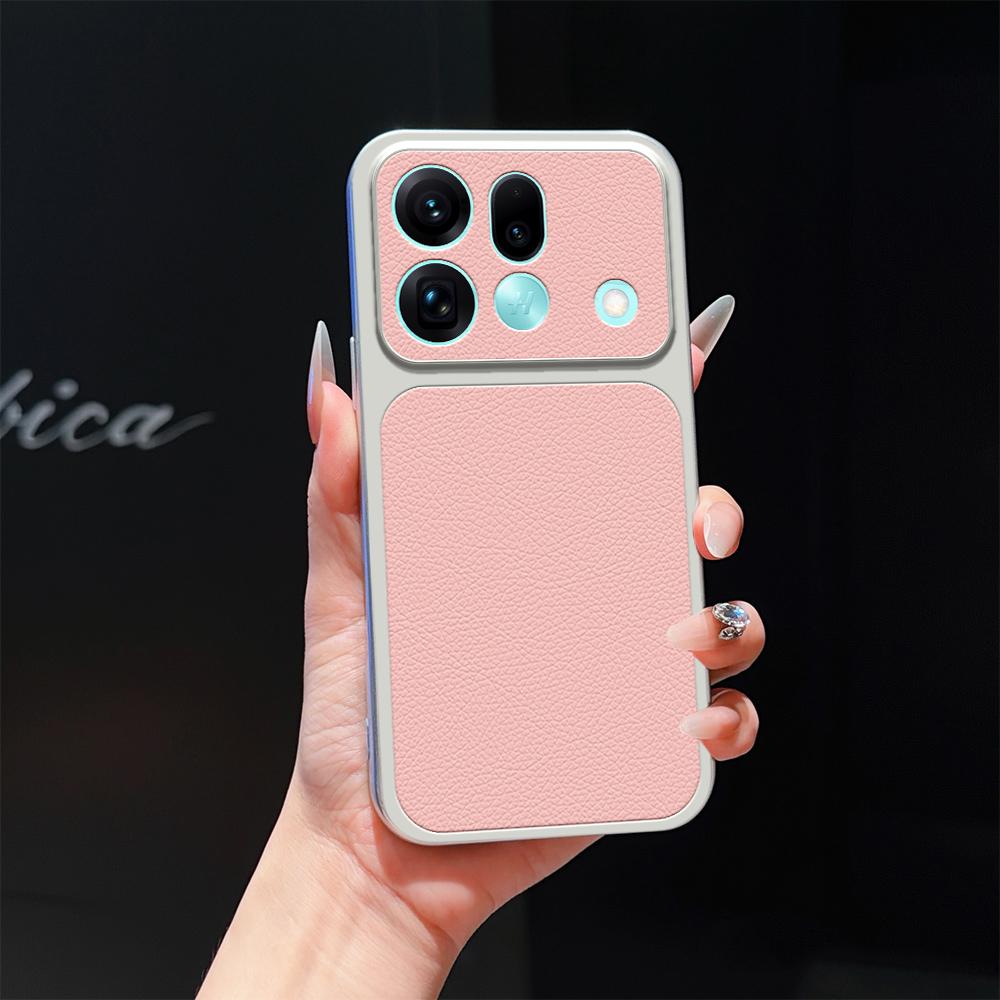 For OPPO Find X9s Pro 5G Lambskin Series Skin Feel Shockproof Phone Case(Pink) - Shopkiz.com