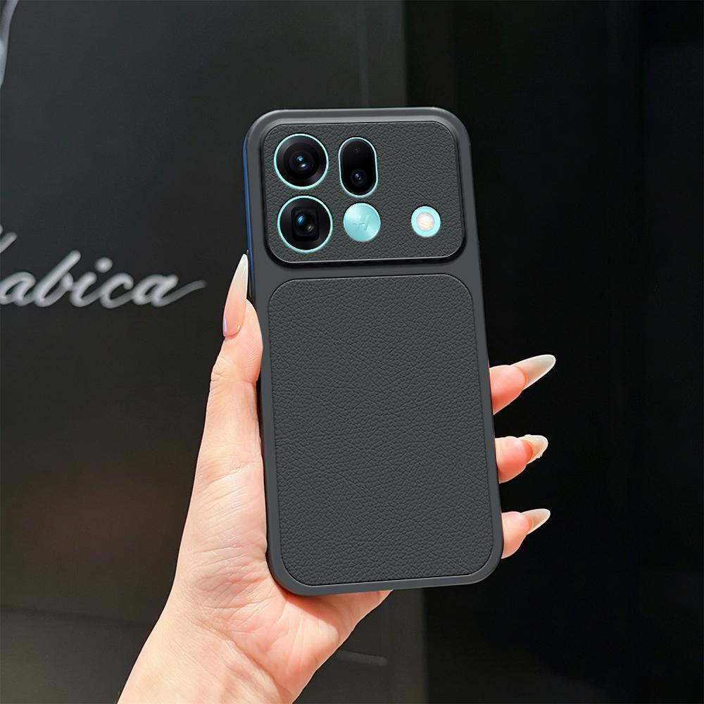 For OPPO Find X9s Pro 5G Lambskin Series Skin Feel Shockproof Phone Case(Black) - Shopkiz.com