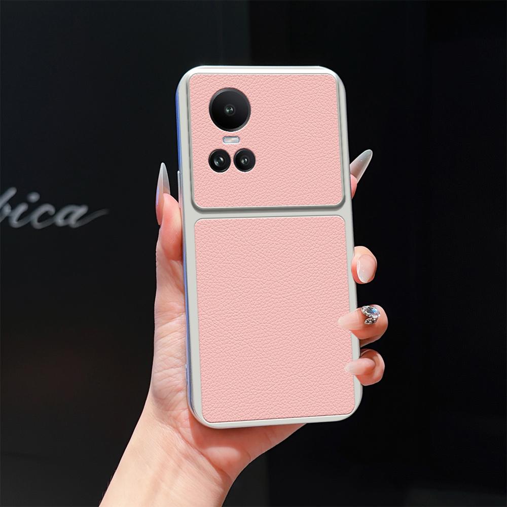 For OPPO Reno10 5G Global Lambskin Series Skin Feel Shockproof Phone Case(Pink) - Shopkiz.com