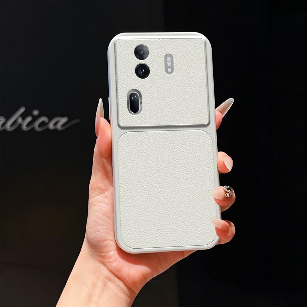 For OPPO Reno11 Pro 5G Global Lambskin Series Skin Feel Shockproof Phone Case(Silver) - Shopkiz.com