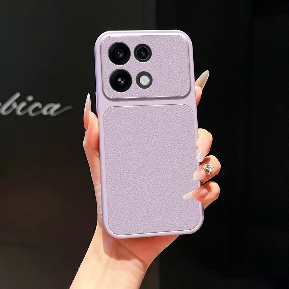 For OPPO Reno16 Pro 5G Global Lambskin Series Skin Feel Shockproof Phone Case(Purple) - Shopkiz.com