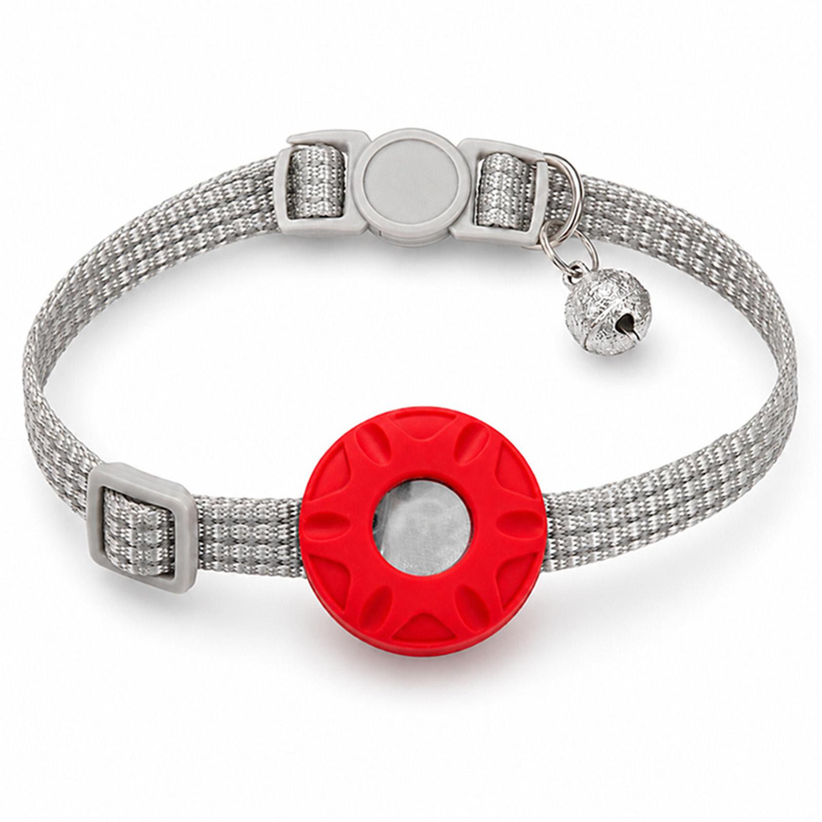 For AirTag 2nd Gen / AirTag 1st Gen Silicone Anti-lost Tracker Protective Cover With Bell(Red) - Shopkiz.com