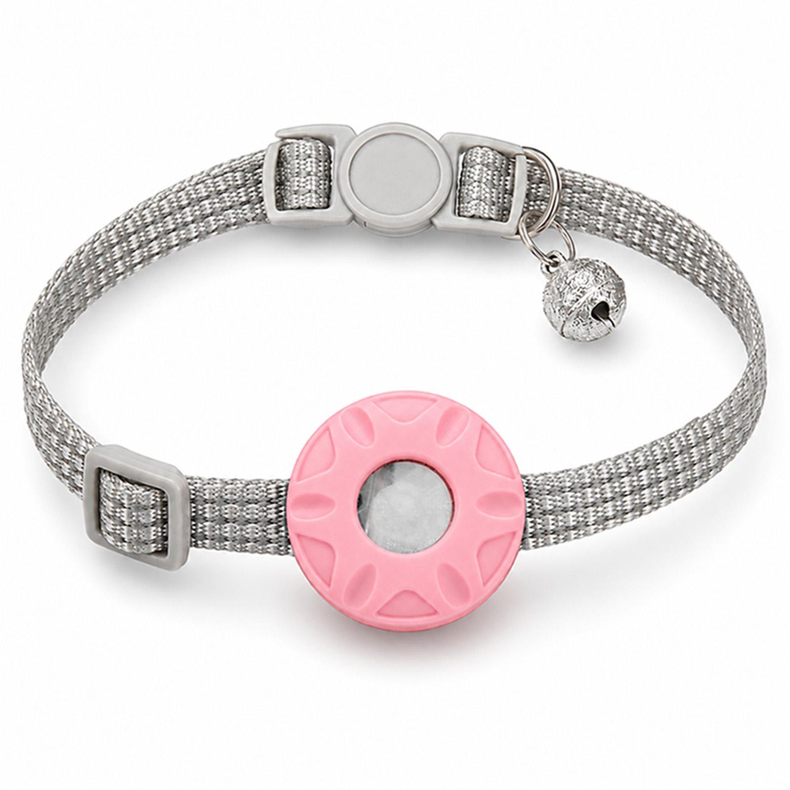 For AirTag 2nd Gen / AirTag 1st Gen Silicone Anti-lost Tracker Protective Cover With Bell(Pink) - Shopkiz.com
