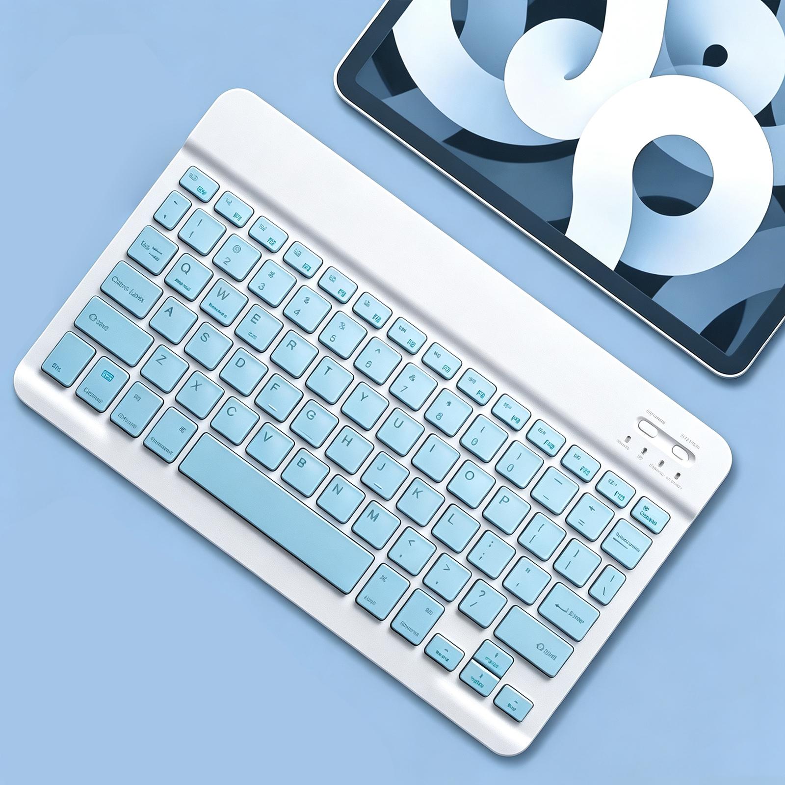 10 inch Tablet Wireless BT Keyboard with 12 Function Keys(Blue) - Shopkiz.com