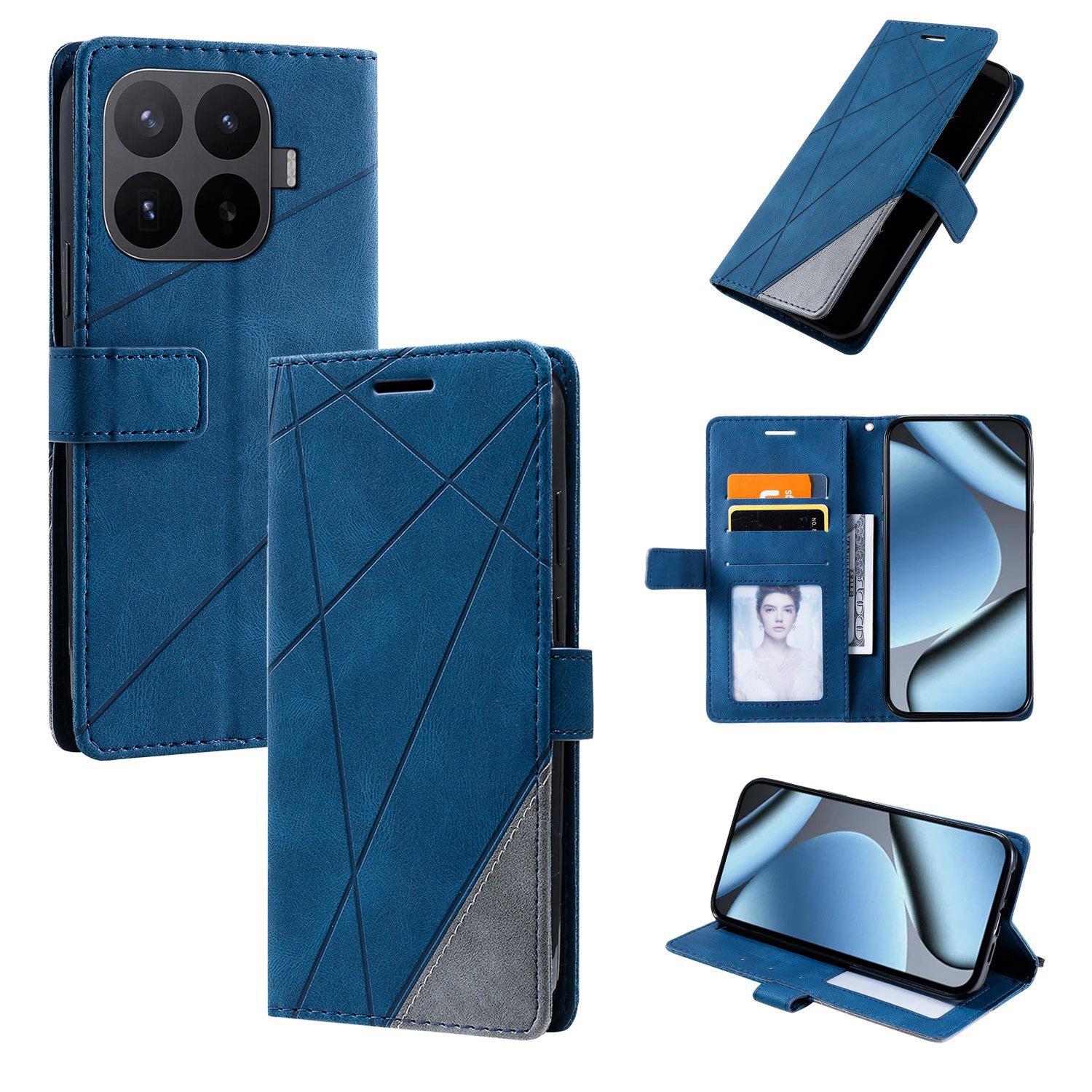 For Xiaomi 17T 5G Skin Feel Splicing Leather Phone Case(Blue) - Shopkiz.com