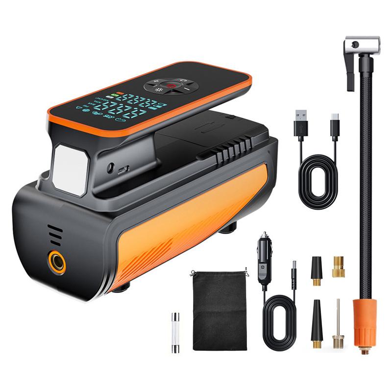 SUITU ST-5554C Car Dual-screen Wireless Tire Inflatable Pump Electric Air Tire Inflator(Black Orange) - Shopkiz.com