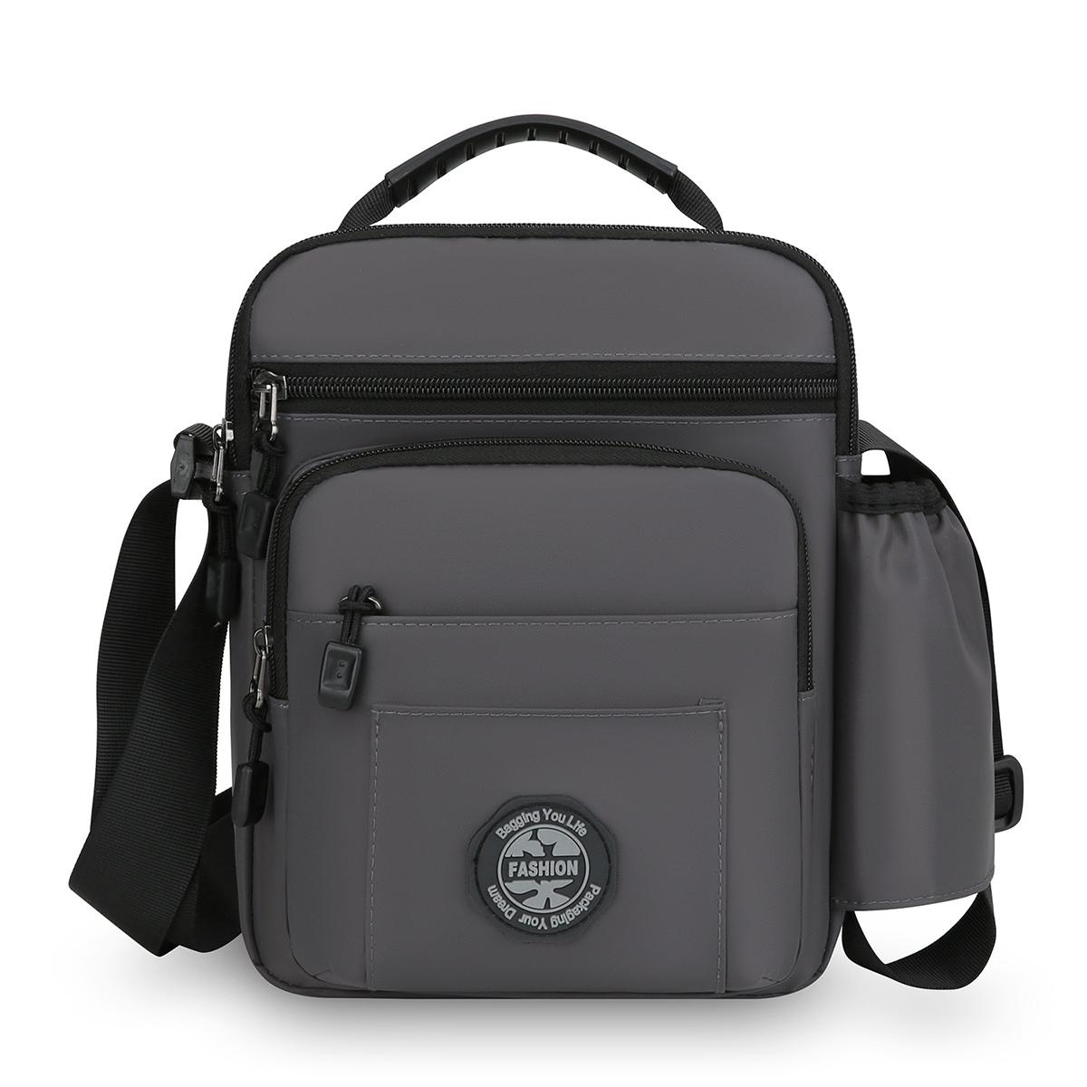 WEIXIER WD2603 Men Crossbody Bag Oxford Cloth Waterproof Single Shoulder Bag(Grey) - Shopkiz.com