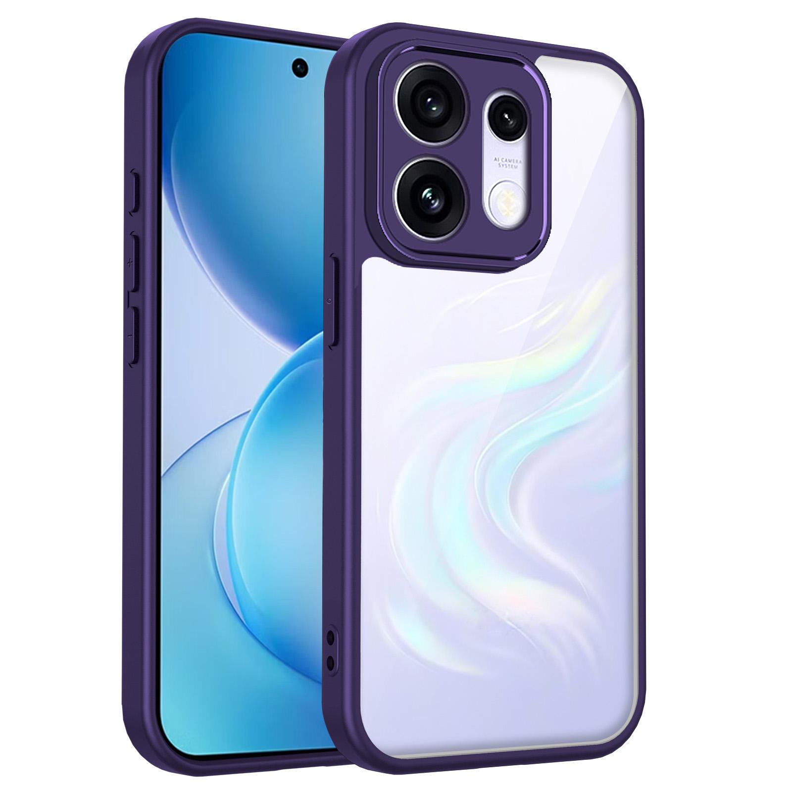 For OPPO Reno16 / Reno16 Pro 5G Global Matte PC Skin-feel Shockproof Phone Case(Purple) - Shopkiz.com