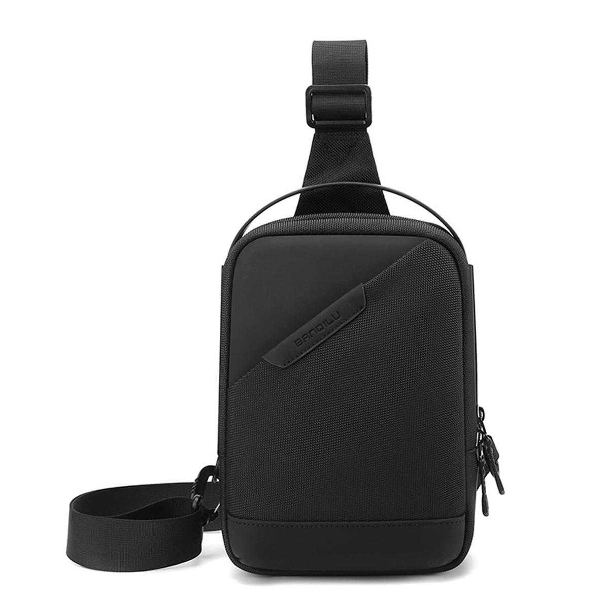 WEIXIER WD8373 Men Crossbody Bag Multifunctional Anti-Theft Oxford Cloth Waterproof Shoulder Bag(Black) - Shopkiz.com