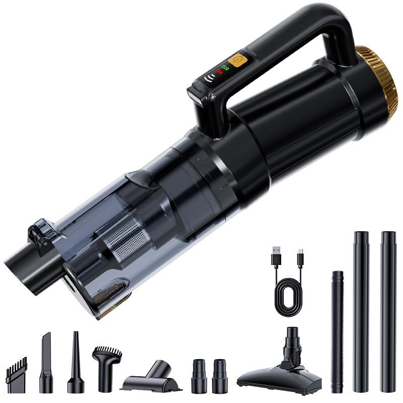 SUITU ST-132 Plus Max Handheld Blow Suction Combo Vacuum Cleaner, Type:2500mAh x 3 with Extended Rod(Black Gold) - Shopkiz.com