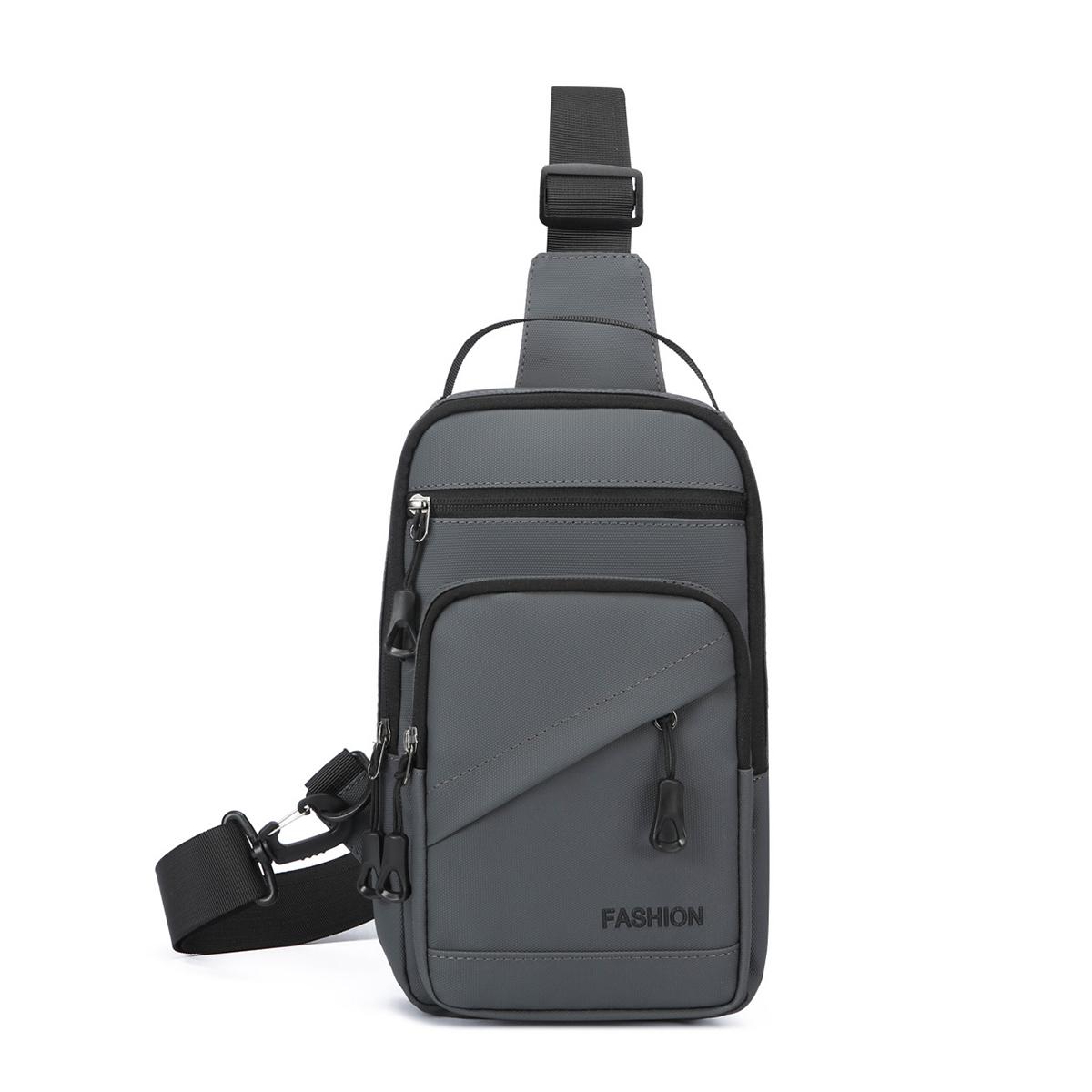 WEIXIER WDE-9 Men Crossbody Chest Bag Multifunctional Large Capacity Waterproof Shoulder Bag(Grey) - Shopkiz.com