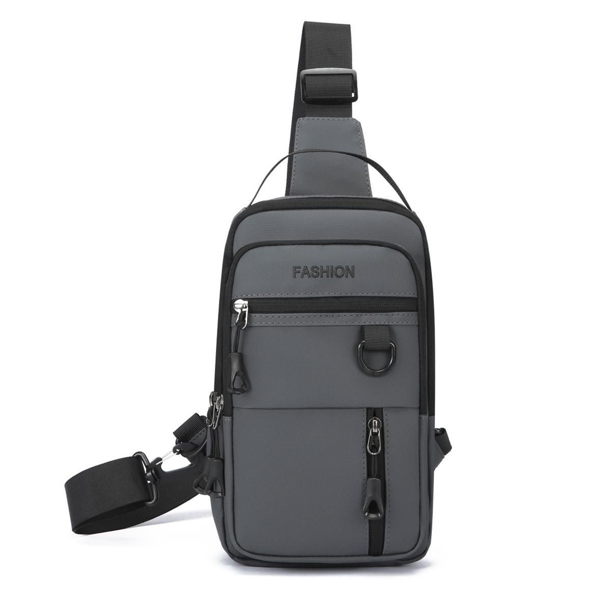 WEIXIER WDE-6 Men Crossbody Chest Bag Multifunctional Large Capacity Waterproof Shoulder Bag(Grey) - Shopkiz.com