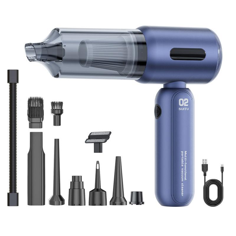 SUITU ST-6104B Plus Brushless Motor Handheld Blow Suction Combo Car Vacuum Cleaner(Blue) - Shopkiz.com