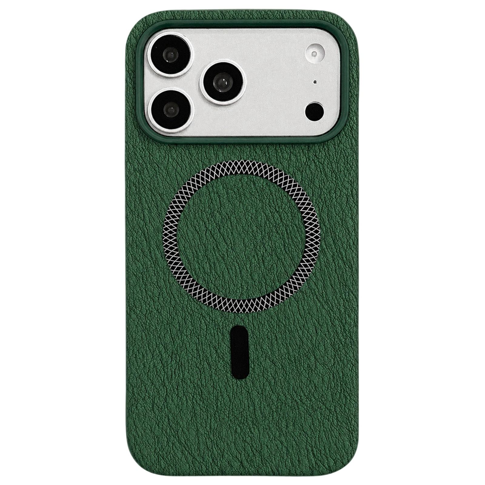 For iPhone 17 Pro Acrylic Hybrid TPU Rhombus Texture Magnetic Phone Case(Green) - Shopkiz.com