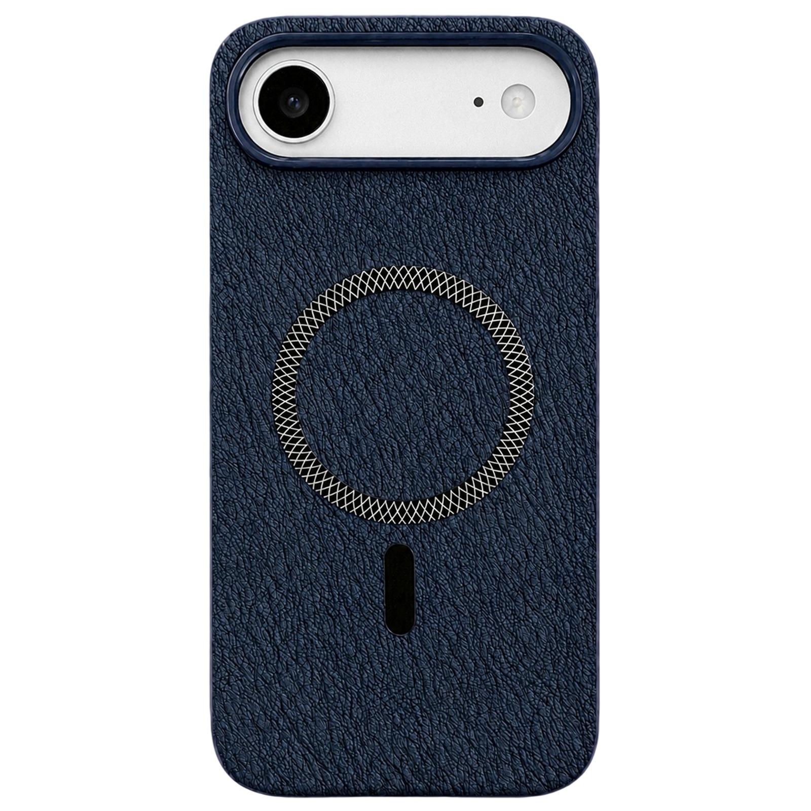 For iPhone Air Acrylic Hybrid TPU Rhombus Texture Magnetic Phone Case(Blue) - Shopkiz.com