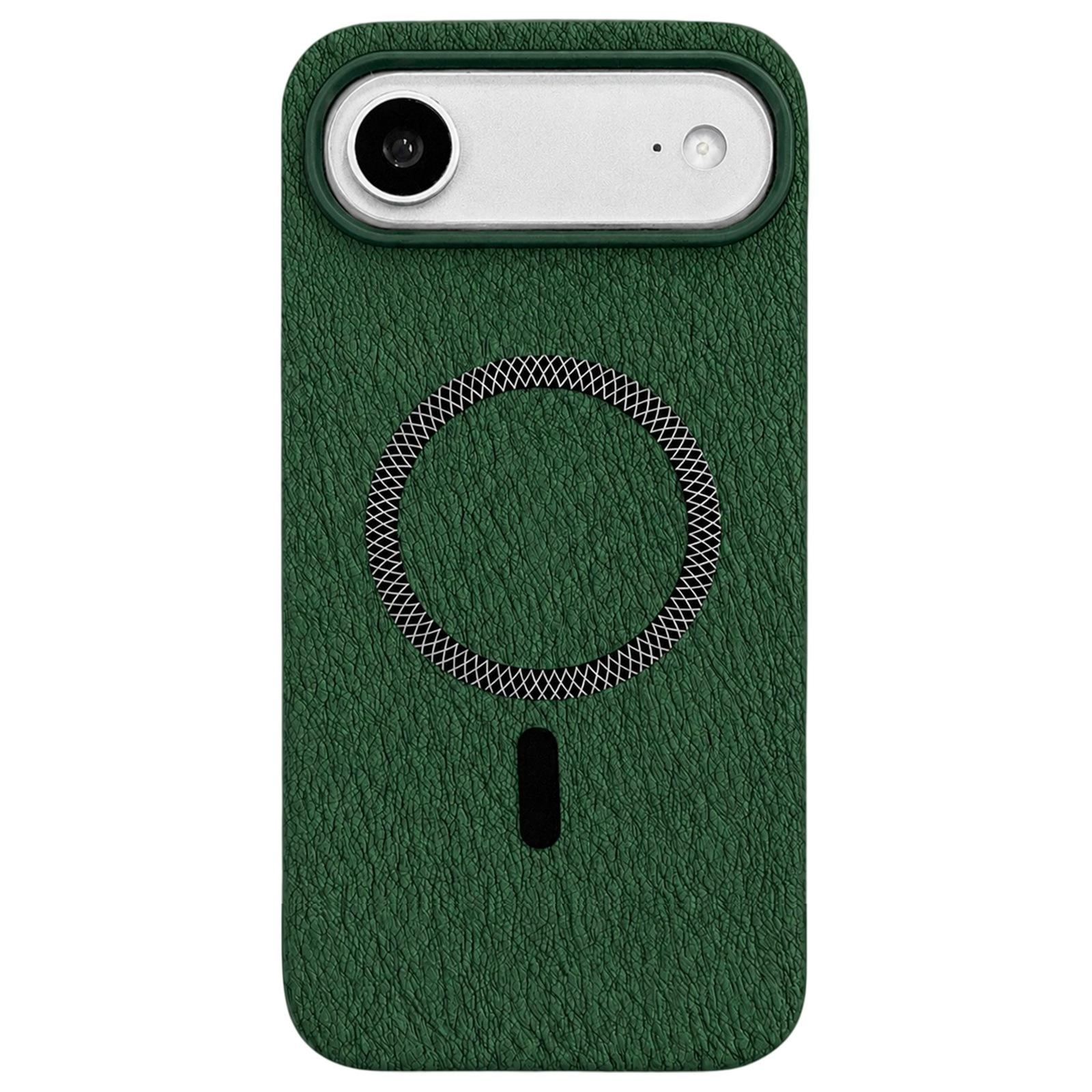 For iPhone Air Acrylic Hybrid TPU Rhombus Texture Magnetic Phone Case(Green) - Shopkiz.com