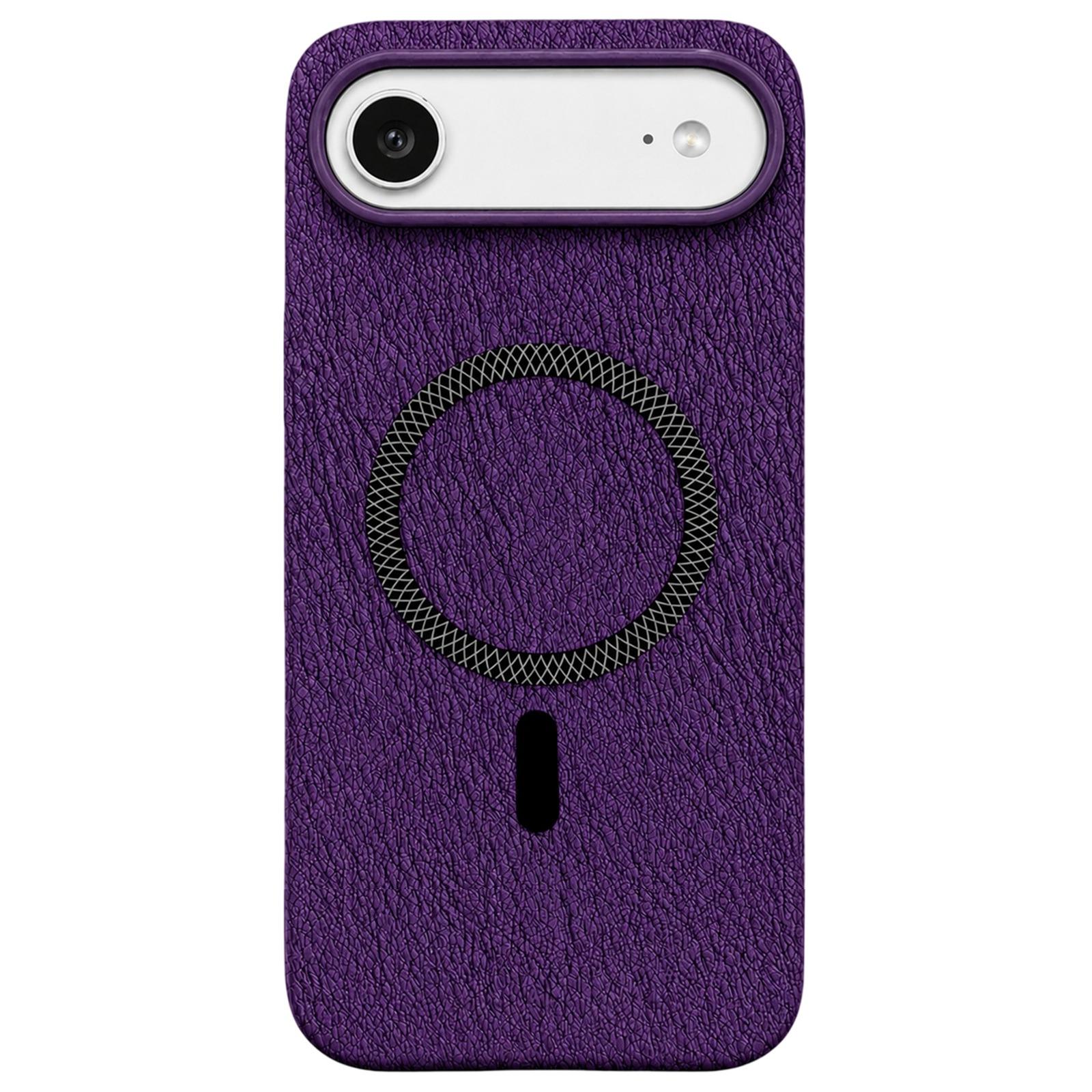 For iPhone Air Acrylic Hybrid TPU Rhombus Texture Magnetic Phone Case(Purple) - Shopkiz.com