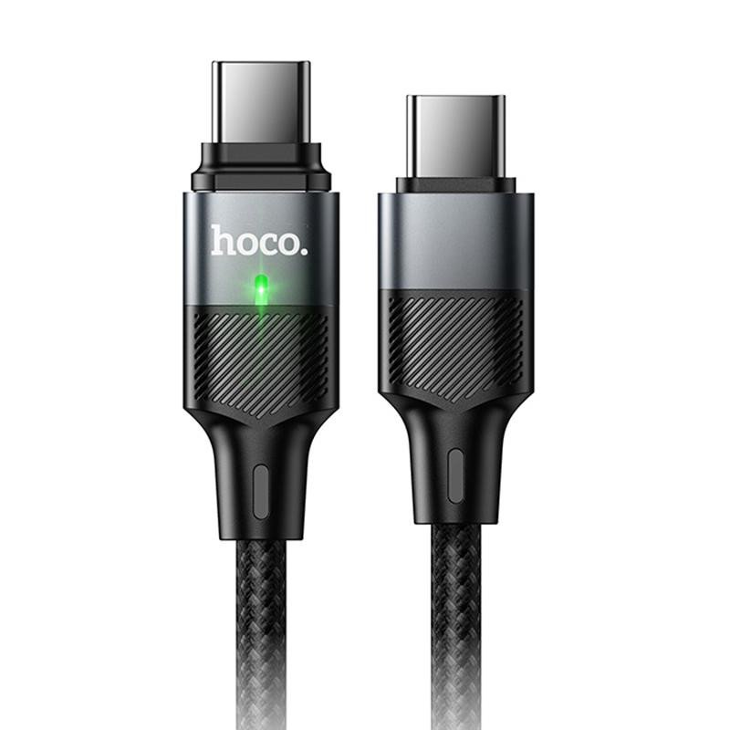 hoco U159 240W USB-C/Type-C to USB-C/Type-C Magnetic Charging Cable, Length: 1.2m(Black) - Shopkiz.com