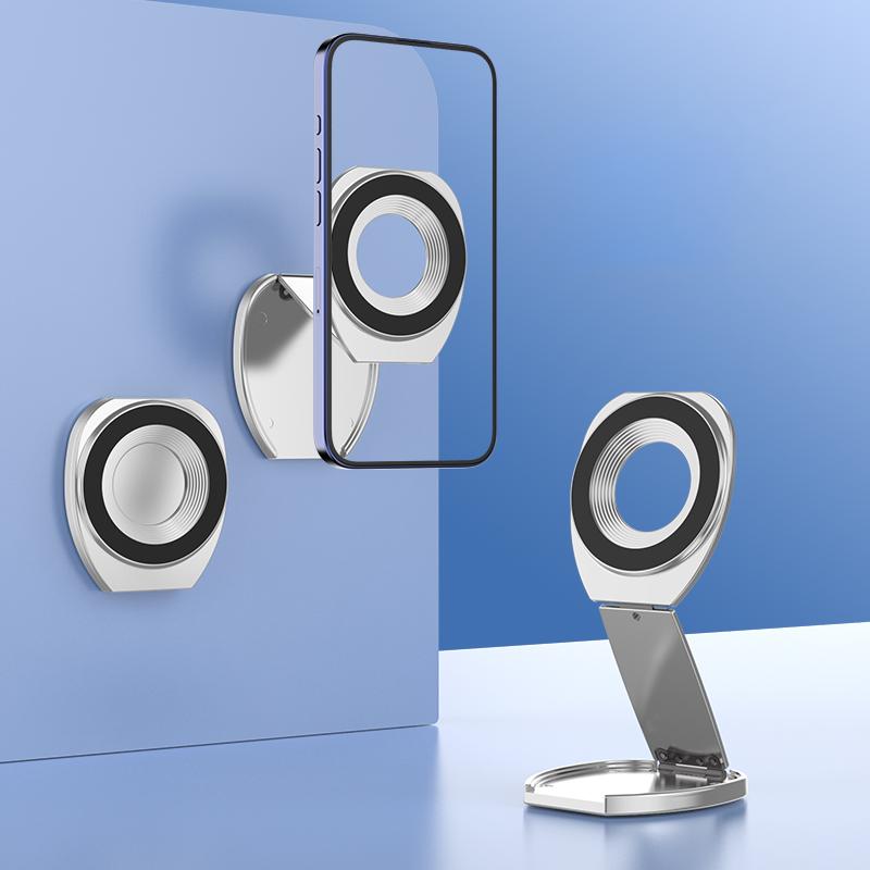 CAS-003 Magnetic 3-Foldable Phone Holder(Silver) - Shopkiz.com