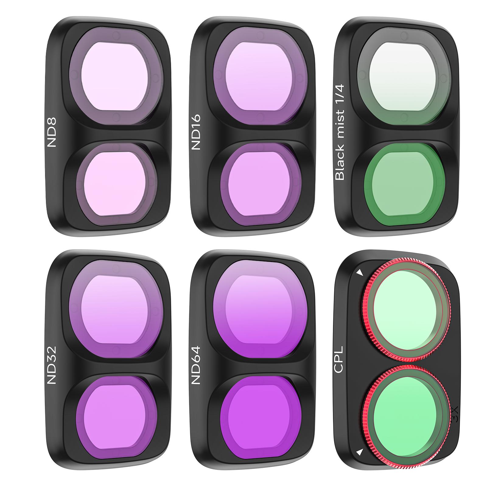 For DJI Osmo Pocket 4P Sunnylife Camera Lens Filter, Filter:6 in 1 Mixed Filter Set - Shopkiz.com